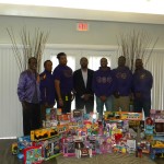 Eta Omega delivering gifts