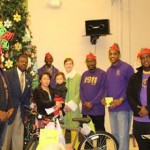 Chi Gamma Gamma delivering gifts